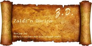 Zalán Dorina névjegykártya