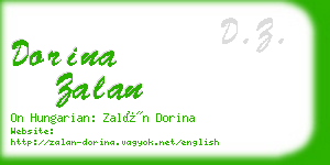 dorina zalan business card